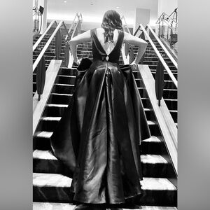 Navy Gown with Luxurious Train